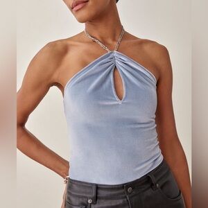 NWT Reformation Cedric Velvet Top